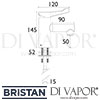 Bristan Solo Non Thermostatic Healthcare Tap Dimensions